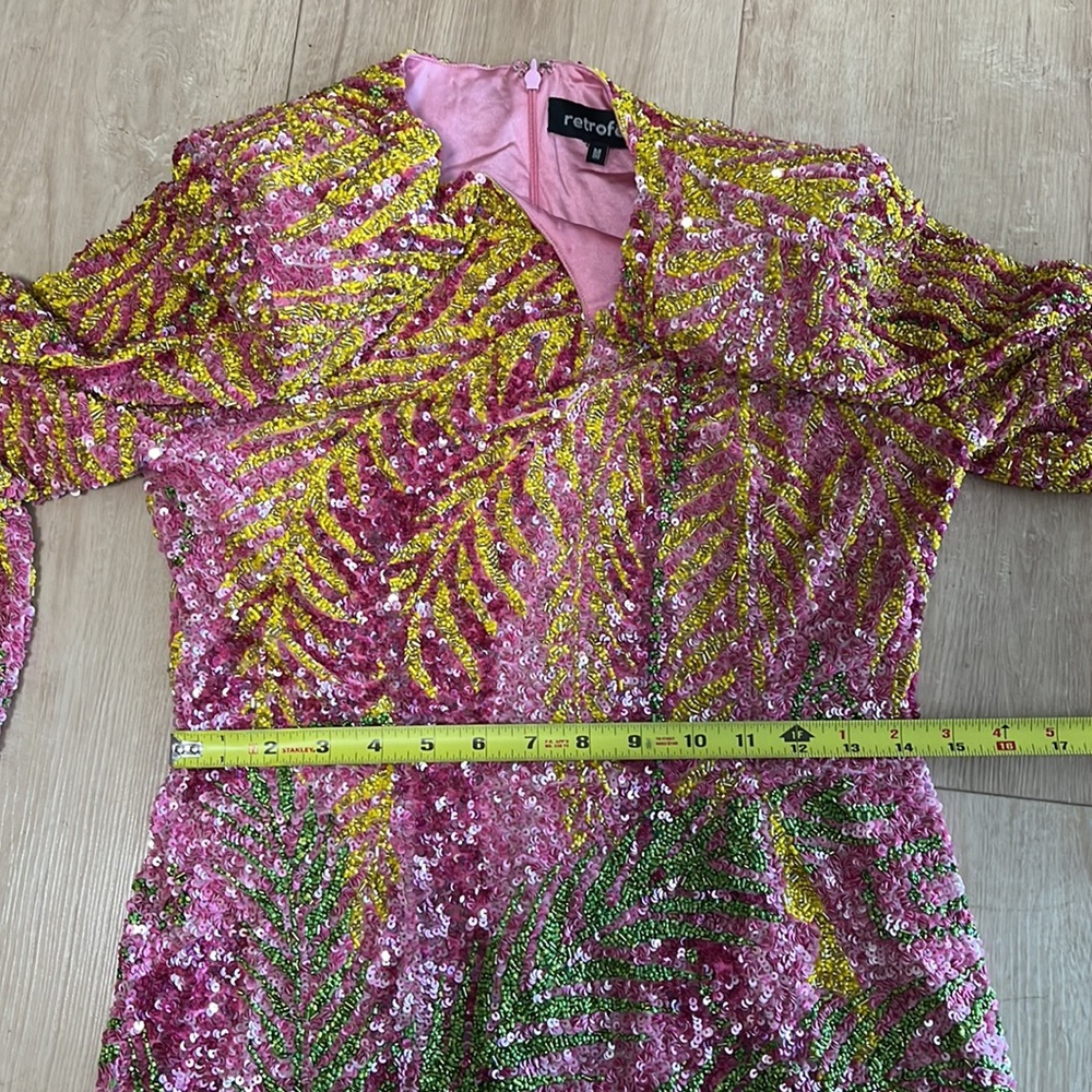 Retrofete Nikki sequin-embellished mini dress, SIZE MEDIUM NEW - Picture 10 of 12